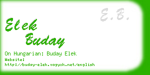 elek buday business card